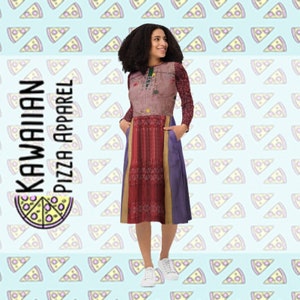 Women&#39;s Sarah Sanderson Inspired All-over print long sleeve midi dress