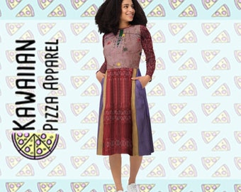 Women's Sarah Sanderson Inspired All-over print long sleeve midi dress