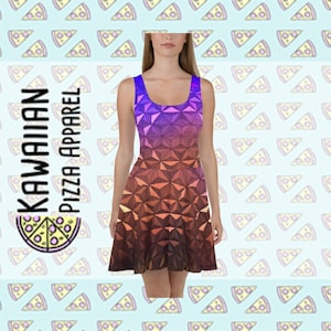 Women&#39;s Epcot Nighttime Spaceship Earth Inspired Skater Dress