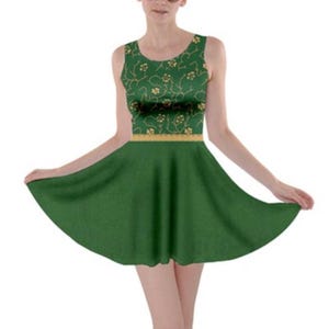 Women&#39;s Princess Fiona Inspired Skater Dress