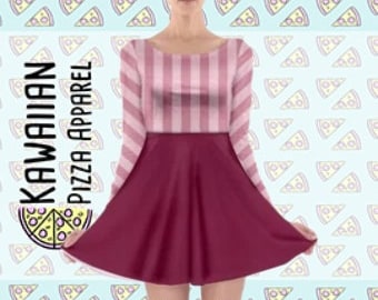 Edith Despicable Me Inspired Long Sleeve Skater Dress