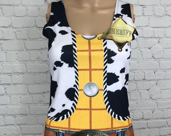 Camiseta sin mangas inspirada en Woody para mujer