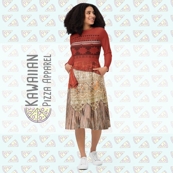 Buy Women's Moana Inspired All-over Print Long Sleeve Midi Dress Online in India - Etsy Buy Women's Moana Inspired All-over Print Long Sleeve Midi Dress Online in India - Etsy
