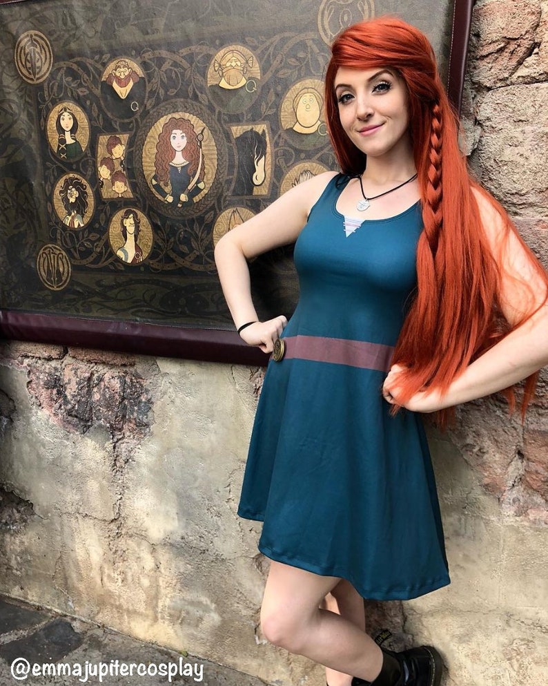 Vestido sin mangas inspirado en Merida Brave - Etsy México Vestido sin mangas inspirado en Merida Brave - Etsy México
