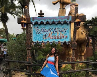 Vestido acampanado sin mangas inspirado en el genio para mujer