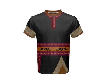 Kristoff-geïnspireerd herenshirt met korte mouwen