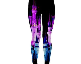 Damen Cinderella Castle Nacht inspiriert Leggings