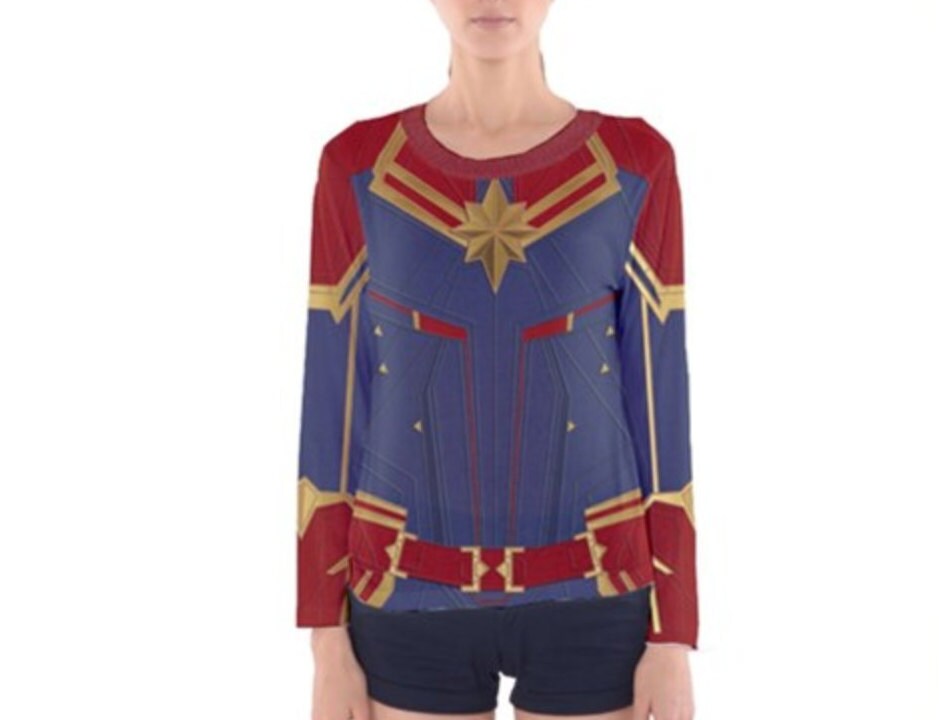 Women's Captain Marvel Inspired Long 