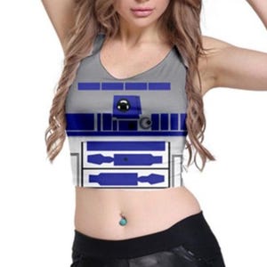 Women&#39;s R2D2   Inspired Crop Top