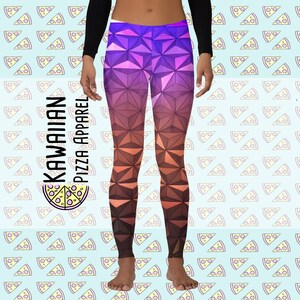 Women&#39;s Nighttime Spaceship Earth Epcot Inspired Leggings