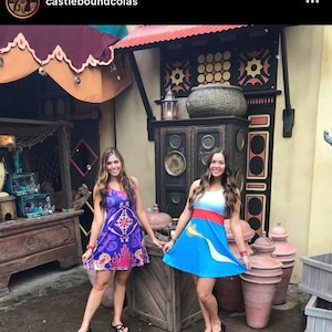Women&#39;s Magic Carpet Inspired Sleeveless Flare Dress