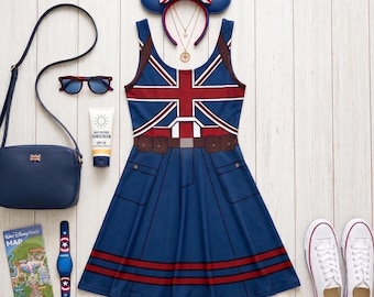Women's Captain Carter Inspired Sleeveless Flare Dress