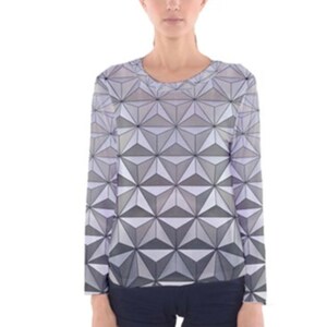 Women's Spaceship Earth Epcot Inspired Long Sleeve Shirt