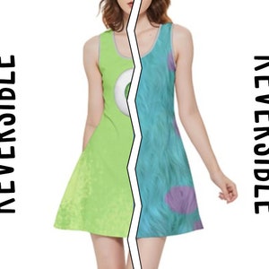 Sulley / Mike Inspired REVERSIBLE Sleeveless Dress