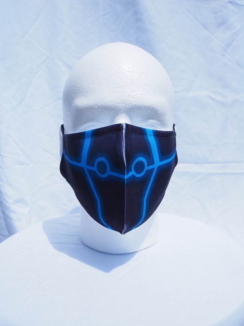 Tron Legacy Inspired Fitted Face Mask With Filter Pocket Etsy
