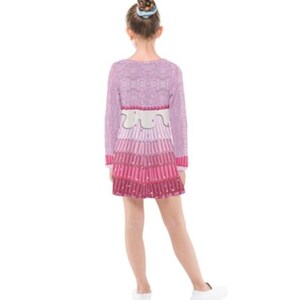 Kid's Princess Vanellope Inspired Long Sleeve Dress image 2