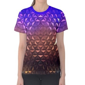 Women&#39;s Nighttime Spaceship Earth Epcot Inspired Shirt
