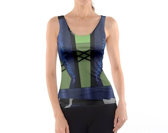 Camiseta sin mangas inspirada en Gamora para mujer