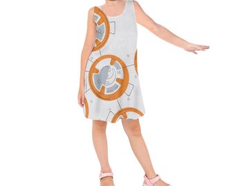 Kid's BB-8   Inspired Sleeveless Dress
