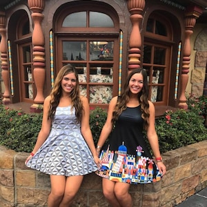 Women&#39;s It&#39;s A Small World Inspired Sleeveless Flare Dress