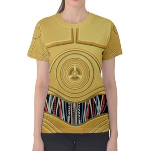 Women&#39;s C3PO   Inspired Short Sleeve Shirt