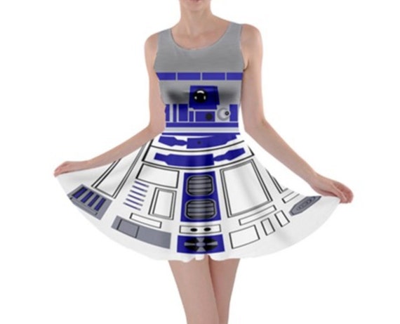 star wars r2d2 skater dress Women's R2D2 Inspired Skater Dress