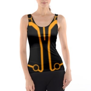 Canotta arancione da donna ispirata a Tron