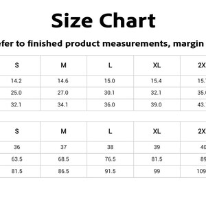 a size chart with measurements for various clothing items such as waist, hip, and waistband. The chart provides the measurements in inches and their corresponding sizes, including XS, S, M, L, XL, and 3XL. The chart also includes a margin of error of +1 inch.