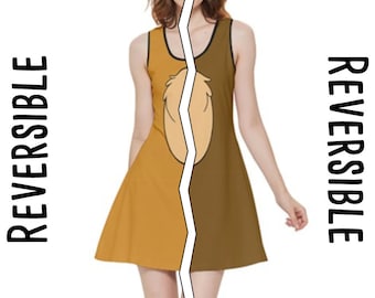 Chip / Dale Inspired REVERSIBLE Sleeveless Dress