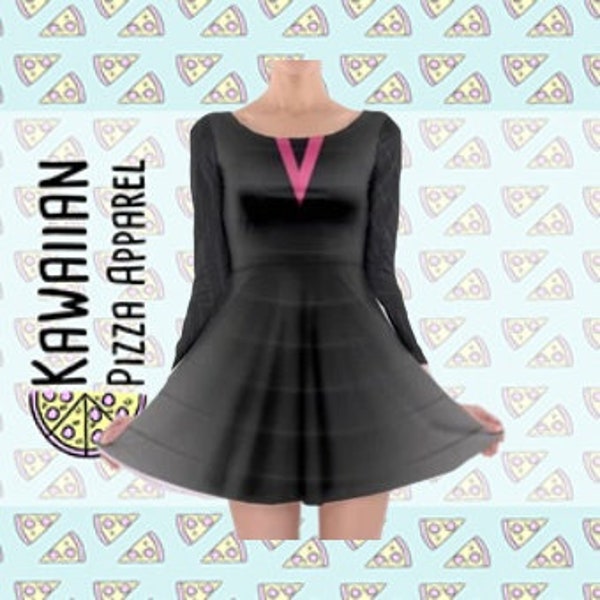 Edna Mode Inspired Long Sleeve Skater Dress