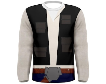 Camisa de manga larga para hombre inspirada en Han Solo