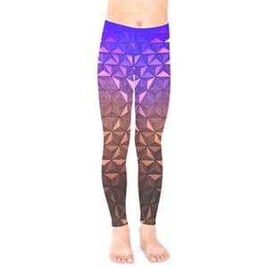 Kid&#39;s Nighttime Spaceship Earth Epcot Inspired Leggings