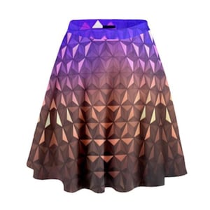Women&#39;s Epcot Nighttime Spaceship Earth Inspired High Waisted Skirt
