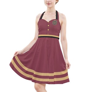 Tower of Terror Bellhop Inspired Halter Midi Dress