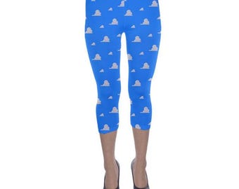 Leggings capri para mujer inspirados en el fondo de pantalla de Andy's Cloud