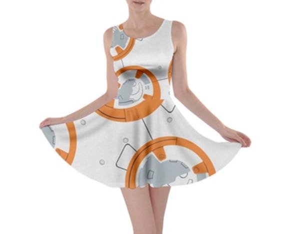 bb8 skater dress BB-8 Inspired Skater Dress XS