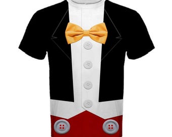 Men's Tuxedo Mickey Inspired Short Sleeve Shirt