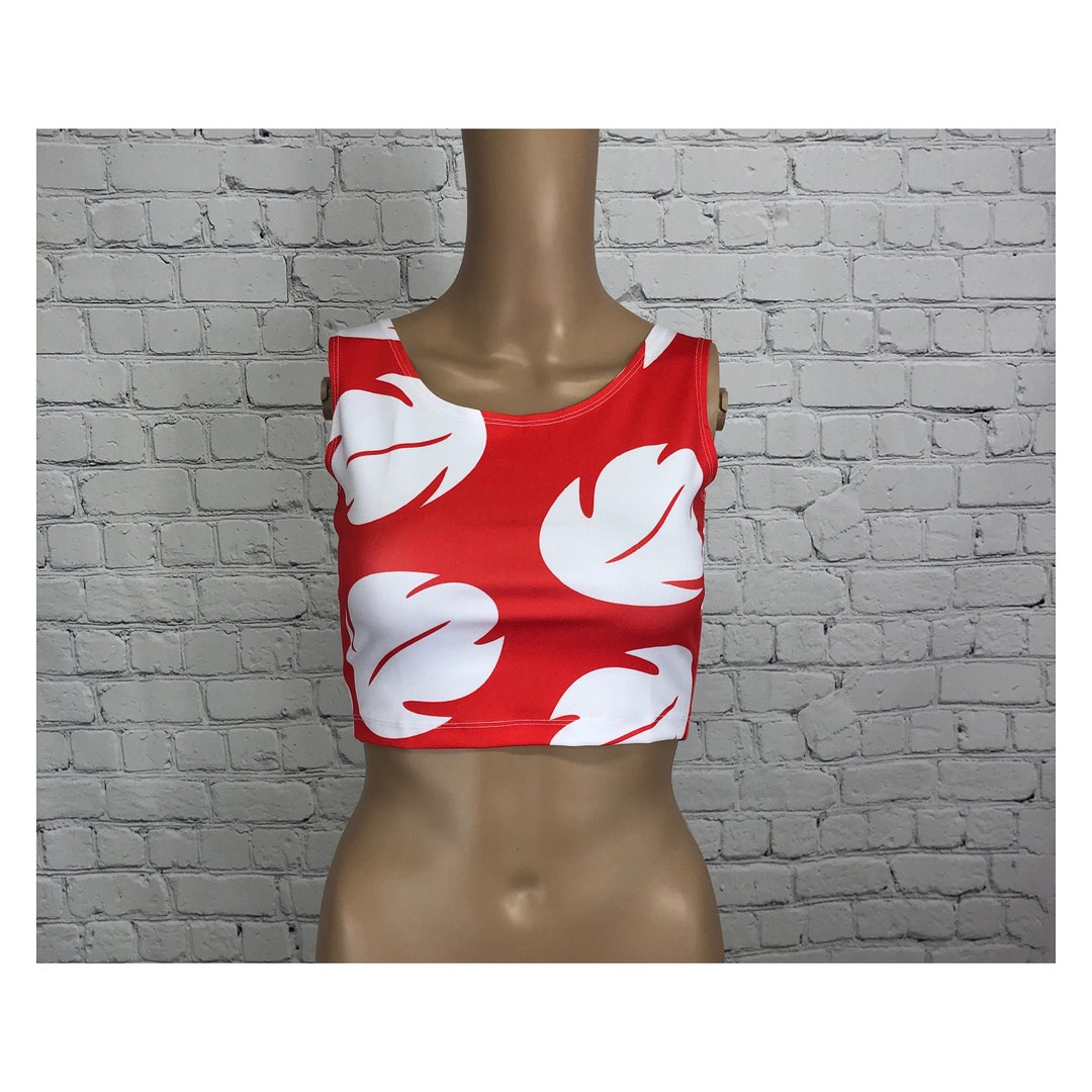 Licora Crop Top in abstraktem Lila