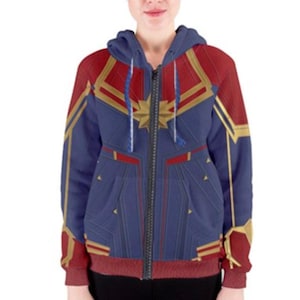 Unisex Capt. Danvers Inspired Zipper Hoodie
