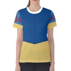 Camisa de manga corta para mujer inspirada en Blancanieves y los siete enanitos