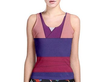 Camiseta sin mangas inspirada en Mulan para mujer