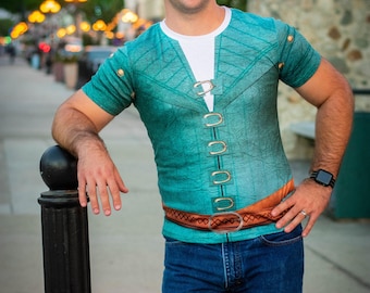 Men&#39;s Flynn Rider Inspired Short Sleeve Shirt