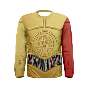Men&#39;s C3PO   Inspired Long Sleeve Shirt