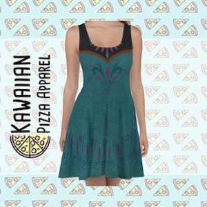Women&#39;s Elsa Coronation   Inspired Skater Dress