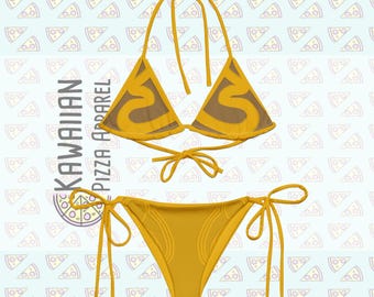 Women&#39;s Slave Princess Leia Inspired Two Piece Bikini