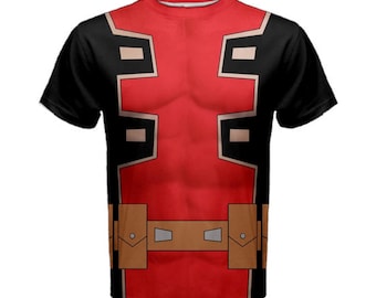 Men's Deadpool Inspired Short Sleeve Shirt