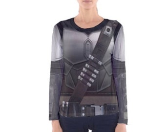 Women's Steel Bounty Hunter   Inspired Long Sleeve V-Neck Shirt
