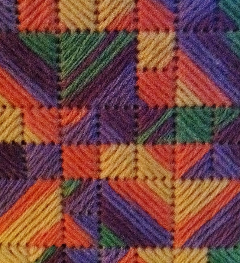 Boutique Tissue Box Cover Quilt Designed Needlepoint on Etsy