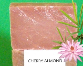 Cherry Almond Goat Milk Bar Soap | Bath and Shower soap for both Men and Women