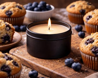 Blueberry Muffin Soy Wax Candle |Soy Wax Melts and 7 oz Candle Tins